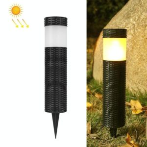 Solar LED Outdoor Waterproof Cylinder Lawn Light, Style: Simulation Flame (OEM)