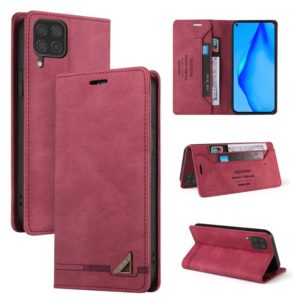 For Huawei P40 Lite Skin Feel Anti-theft Brush Horizontal Flip Leather Case with Holder & Card Slots & Wallet(Wine Red) (OEM)