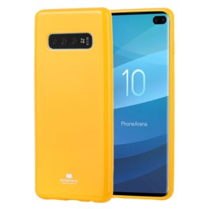 GOOSPERY PEARL JELLY TPU Anti-fall and Scratch Case for Galaxy S10+ (Yellow) (GOOSPERY) (OEM)