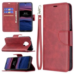 For Nokia G20 / G10 Retro Lambskin Texture Pure Color Horizontal Flip PU Leather Case with Holder & Card Slots & Wallet & Lanyard(Red) (OEM)