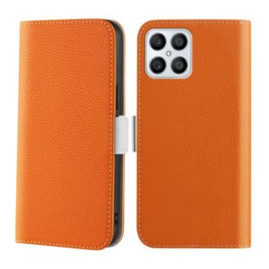 For Honor X8 Candy Color Litchi Texture Leather Phone Case(Orange) (OEM)
