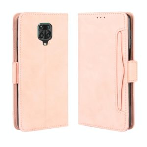 For Xiaomi Redmi Note 9 Pro / Note 9s / Note 9 Pro Max Wallet Style Skin Feel Calf Pattern Leather Case with Separate Card Slot(Pink) (OEM)