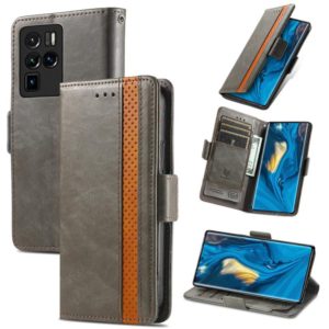 For ZTE Nubia Z30 Pro CaseNeo Business Splicing Dual Magnetic Buckle Horizontal Flip PU Leather Case with Holder & Card Slots & Wallet(Grey) (OEM)