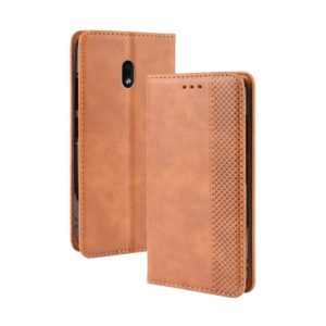 Magnetic Buckle Retro Crazy Horse Texture Horizontal Flip Leather Case for Nokia 2.2, with Holder & Card Slots & Photo Frame(Brown) (OEM)