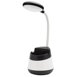 USB Charging LED Desk Light Eye Protection Lamp with Pen Holder and Phone Holder(CS276-1 Black) (OEM)