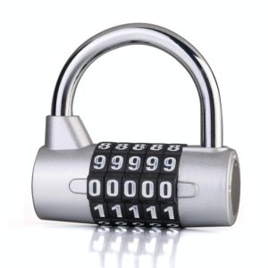 Large 5 Digit Combination Gym Cabinets Password Lock Tool Box Door Padlock(Silver) (OEM)
