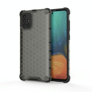 For Calaxy A71 PC + TPU Honeycomb Drop Protection Case(Black) (OEM)