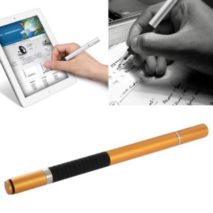2 in 1 Stylus Touch Pen + Ball Pen for iPhone 6 & 6 Plus / 5 & 5S & 5C, iPad Air 2 / iPad mini 1 / 2 / 3 / New iPad (iPad 3) / iPad and All Capacitive Touch Screen(Gold) (OEM)