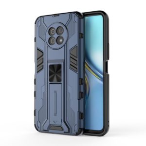 For Honor X20 5G Supersonic PC + TPU Shock-proof Protective Case with Holder(Dark Blue) (OEM)