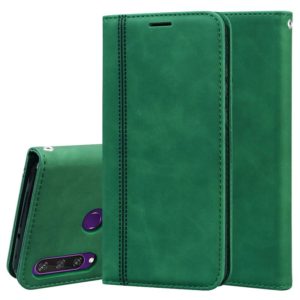 For Huawei Y6p (2020) Frosted Business Magnetic Horizontal Flip PU Leather Case with Holder & Card Slot & Lanyard(Green) (OEM)
