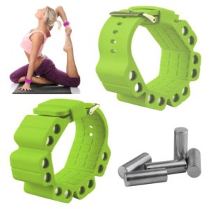 A Pair Outdoor Sports Running Fitness Yoga Load Bracelet Training Plus Heavy Silicone Wristband(Yellow Green) (OEM)