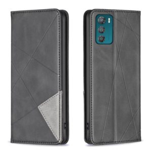 For Motorola Moto G42 4G Prismatic Invisible Magnetic Leather Phone Case(Black) (OEM)