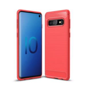 Brushed Texture Carbon Fiber TPU Case for Galaxy S10 (OEM)