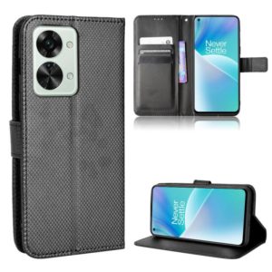 For OnePlus Nord 2T Diamond Texture Leather Phone Case(Black) (OEM)