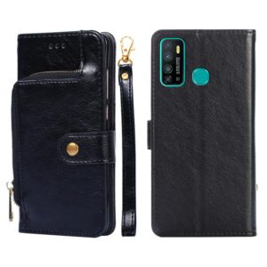 For Infinix Hot 9/Note 7 Lite/X655C Zipper Bag Leather Phone Case(Black) (OEM)