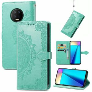 For Infinix Note 7 Mandala Embossing Pattern Horizontal Flip Leather Case with Holder & Card Slots & Wallet & Lanyard(Green) (OEM)