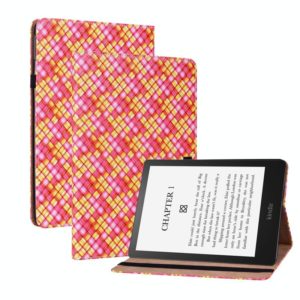 For Amazon Kindle Paperwhite 5 Color Weave Smart Leather Tablet Case(Rose Red) (OEM)