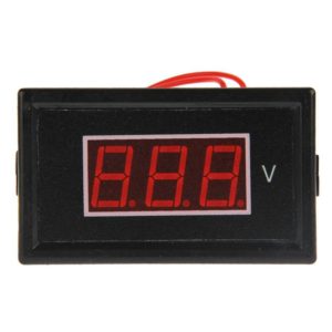 V85 2 Wires 75-300V AC LED Digital Display Voltmeter(Black) (OEM)