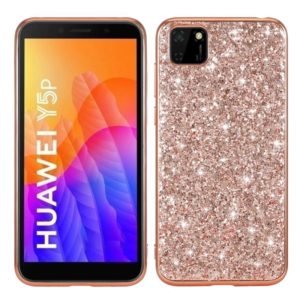 For Huawei Y5P Glitter Powder Shockproof TPU Protective Case(Rose Gold) (OEM)