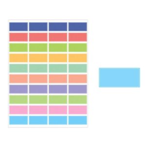 5 Packs Children Colorful Square Label Classification Stickers(10 PCS/Pack) (OEM)