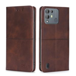 For Blackview A55 Pro Cow Texture Magnetic Horizontal Flip Leather Phone Case(Dark Brown) (OEM)