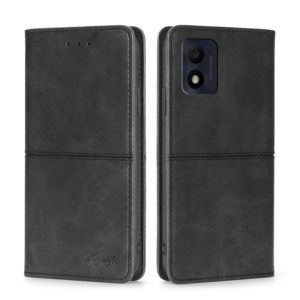 For Alcatel 1B 2022 Cow Texture Magnetic Horizontal Flip Leather Phone Case(Black) (OEM)