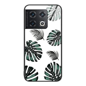 For OnePlus 10 Pro Colorful Painted Glass Phone Case(Banana Leaf) (OEM)