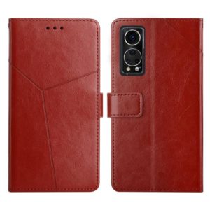 For ZTE Axon 30 Y Stitching Horizontal Flip Leather Phone Case(Brown) (OEM)
