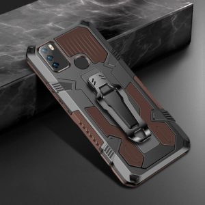 For Infinix Hot 9 Play Machine Armor Warrior Shockproof PC + TPU Protective Case(Coffee) (OEM)