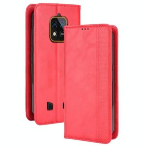 For Oukitel WP18 Magnetic Buckle Retro Texture Leather Phone Case(Red) (OEM)