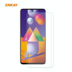 For Samsung Galaxy M31s 2 PCS ENKAY Hat-Prince 0.26mm 9H 2.5D Curved Edge Tempered Glass Film (ENKAY) (OEM)