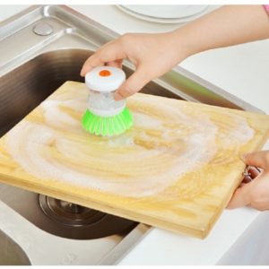 2 PCS Kitchen Washing Utensils Pot Dish Brush with Washing Up Liquid Soap Dispenser, Random Color Delivery (OEM)