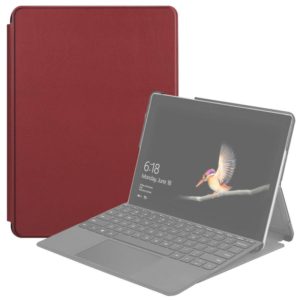 For Microsoft Surface Go 2 / Surface Go Voltage Elastic Texture Horizontal Flip Leather Case with Holder(Wine Red) (OEM)