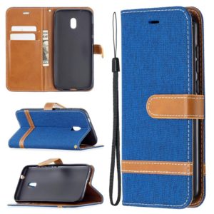 For Nokia C1 Plus Color Matching Denim Texture Horizontal Flip Leather Case with Holder & Card Slots & Wallet & Lanyard(Royal Blue) (OEM)
