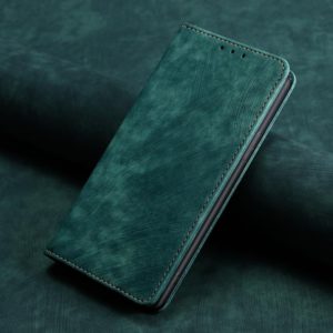 For Huawei Mate 40 RFID Anti-theft Brush Magnetic Leather Phone Case(Green) (OEM)