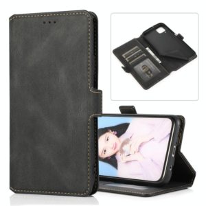 For Huawei P40 Pro Retro Magnetic Closing Clasp Horizontal Flip Leather Case with Holder & Card Slots & Photo Frame & Wallet(Black) (OEM)