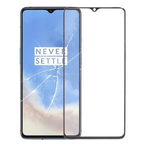 For OnePlus 7T Front Screen Outer Glass Lens (Black) (OEM)
