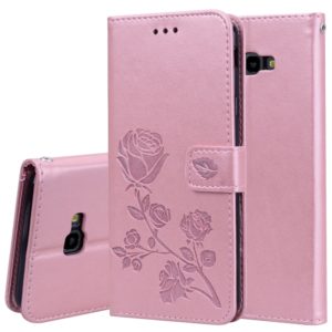 Rose Embossed Horizontal Flip PU Leather Case for Samsung Galaxy J4 Plus, with Holder & Card Slots & Wallet (Rose Gold) (OEM)
