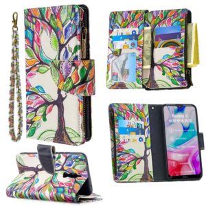 For Xiaomi Redmi 8 Colored Drawing Pattern Zipper Horizontal Flip Leather Case with Holder & Card Slots & Wallet(Tree) (OEM)