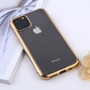 Transparent TPU Anti-Drop And Waterproof Mobile Phone Protective Case for iPhone 11 Pro Max(Gold) (OEM)