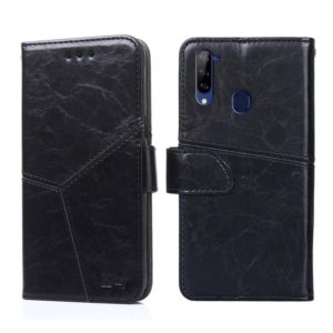For ZTE Libero 5G Geometric Stitching Horizontal Flip Leather Phone Case(Black) (OEM)