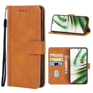 For OnePlus 10R Leather Phone Case(Brown) (OEM)