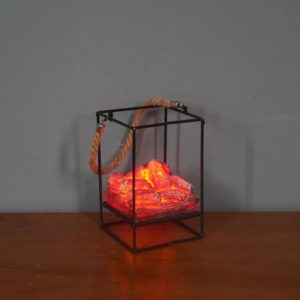 Imitation Charcoal Flame Lamp LED Wrought Iron Holiday Decoration, Spec: Charcoal A (OEM)