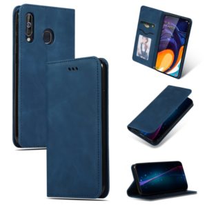 Retro Skin Feel Business Magnetic Horizontal Flip Leather Case for Galaxy A60 / M40(Navy Blue) (OEM)
