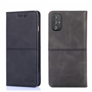 For Motorola Moto G Power 2022 Cow Texture Magnetic Horizontal Flip Leather Phone Case(Black) (OEM)