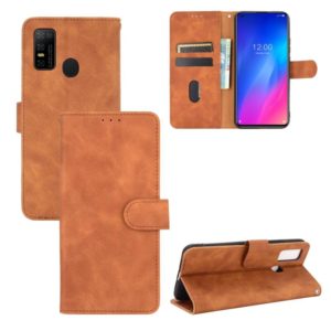 For DOOGEE N30 Solid Color Skin Feel Magnetic Buckle Horizontal Flip Calf Texture PU Leather Case with Holder & Card Slots & Wallet(Brown) (OEM)