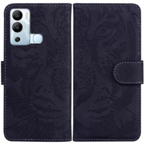 For Infinix Hot 12i Tiger Embossing Pattern Horizontal Flip Leather Phone Case(Black) (OEM)