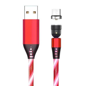 2.4A USB to Micro USB 540 Degree Bendable Streamer Magnetic Data Cable, Cable Length: 1m (Red) (OEM)