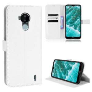 For Nokia C30 Diamond Texture Leather Phone Case(White) (OEM)