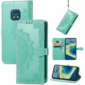 For Nokia XR 20 Mandala Embossing Pattern Horizontal Flip Leather Case with Holder & Card Slots & Wallet & Lanyard(Green) (OEM)